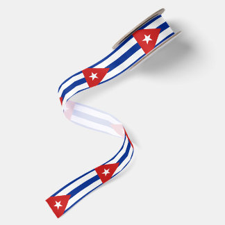 Cuban Flag Birthday Cake Satin Ribbon