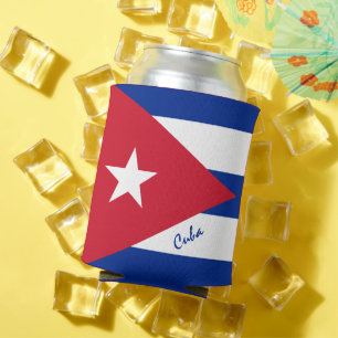 Cuban Flag can cooler & Cuba party /sports