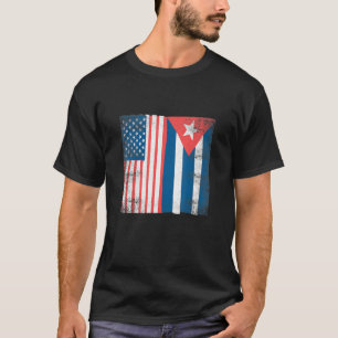 Cuban Flag Cuba American Us Pride Roots Men Women T-Shirt