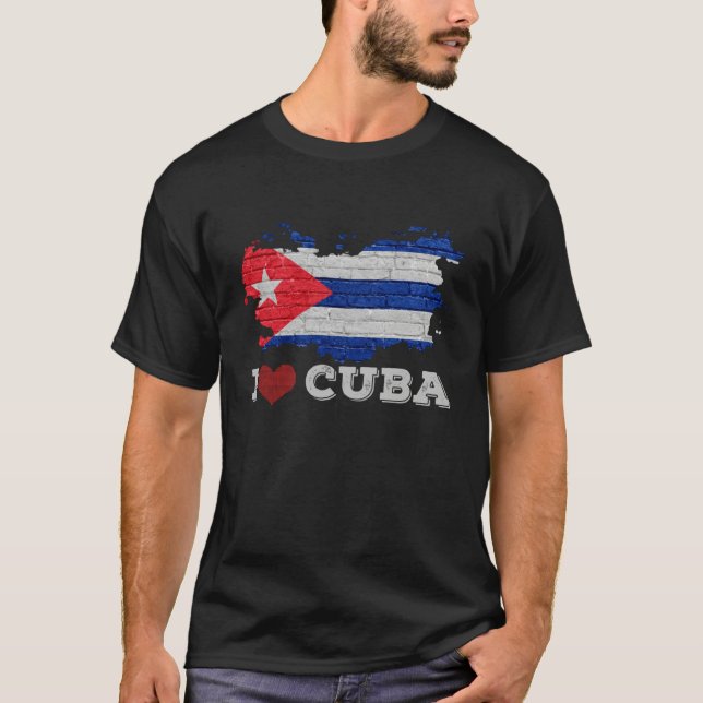 Cuban Flag Cuba  Miami Spanish Cuban T-Shirt (Front)