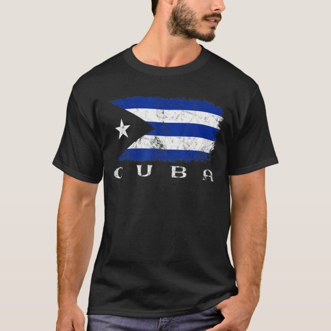 Cuban Flag, Cuba Pride, Cuba Travel, Proud Cuban,  T-Shirt (Front)