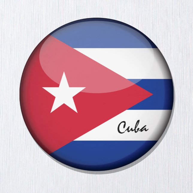 Cuban flag & Cuba - travel/sports fans Magnet (Creator Uploaded)