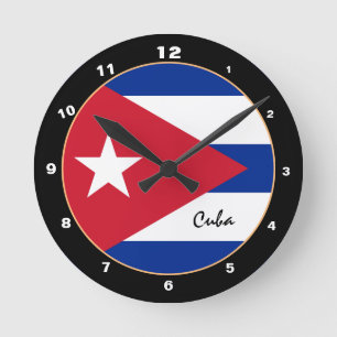 Cuban Flag & Cuba trendy home / design clock