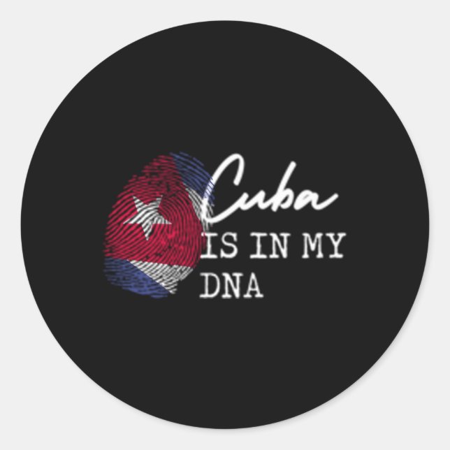 Cuban Flag Dna Cuba Classic Round Sticker (Front)