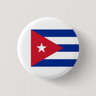Cuban Flag, Flag of Cuba 3 Cm Round Badge