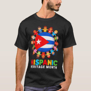 Cuban Flag Hispanic Heritage Month Cuba Boy Girl K T-Shirt