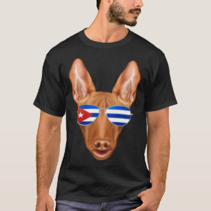 Cuban Flag Pharaoh Hound Dog Cuba Pocket T-Shirt