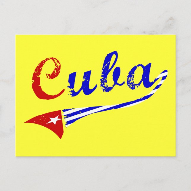 Cuban Flag Postcard (Front)