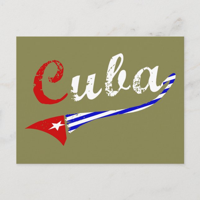 Cuban Flag Postcard (Front)