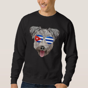 Cuban Flag Pumi Dog Cuba Pocket Sweatshirt