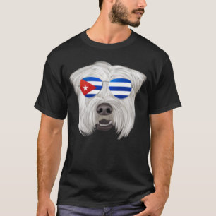 Cuban Flag Soft Coated Wheaten Terrier Dog Cuba Po T-Shirt