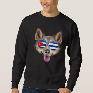 Cuban Flag Swedish Vallhund Dog Cuba Pocket Sweatshirt