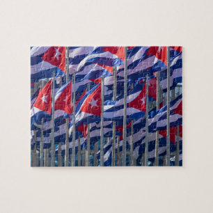 Cuban flags, Havana, Cuba Jigsaw Puzzle