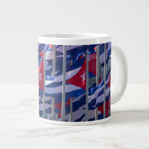 Cuban flags, Havana, Cuba Large Coffee Mug