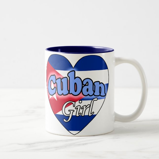 Cuban Girl Two-Tone Coffee Mug (Right)