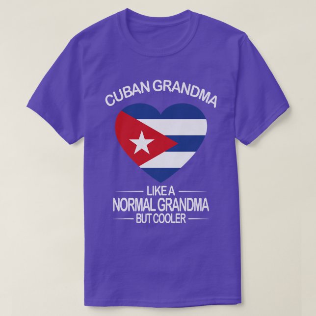Cuban Grandma  Abuela Cubana Cuban Flag Cuba  T-Shirt (Design Front)