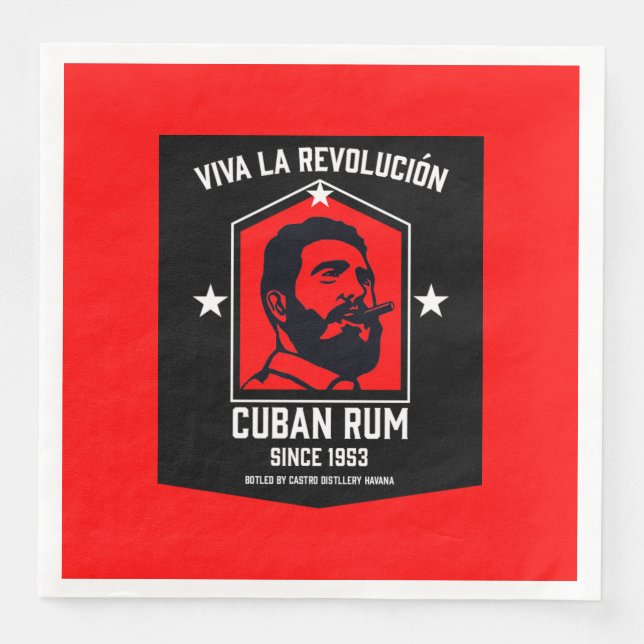 Cuban Libre Rum Drinkers Revolution  Napkin (Front)