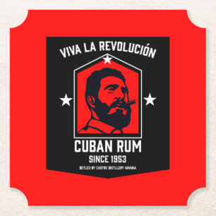 Cuban Libre Rum Drinkers Revolution  Paper Coaster