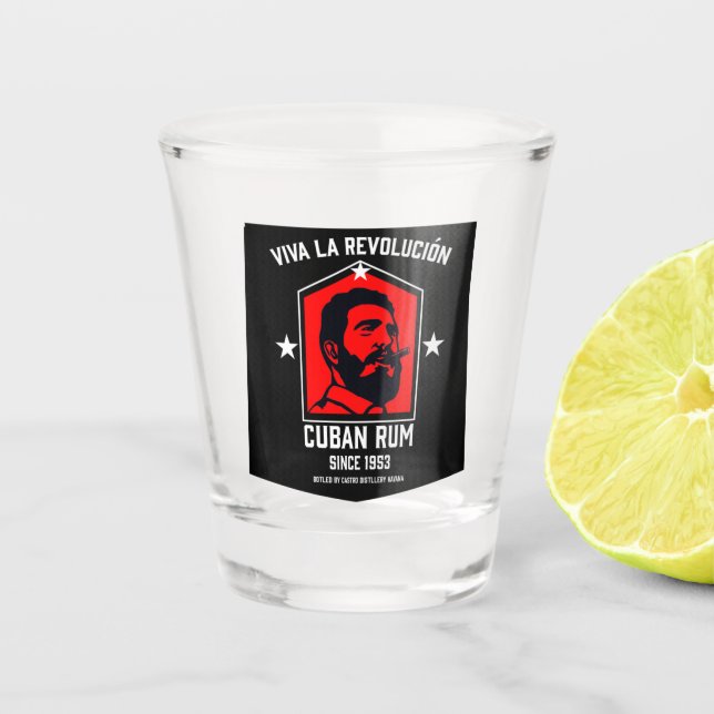 Cuban Libre Rum Drinkers Revolution  Shot Glass (Front)