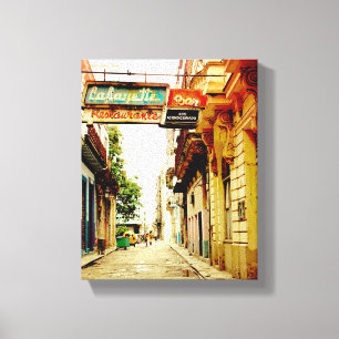 Cuban Photo of Old Havana Lafayette Canvas Print