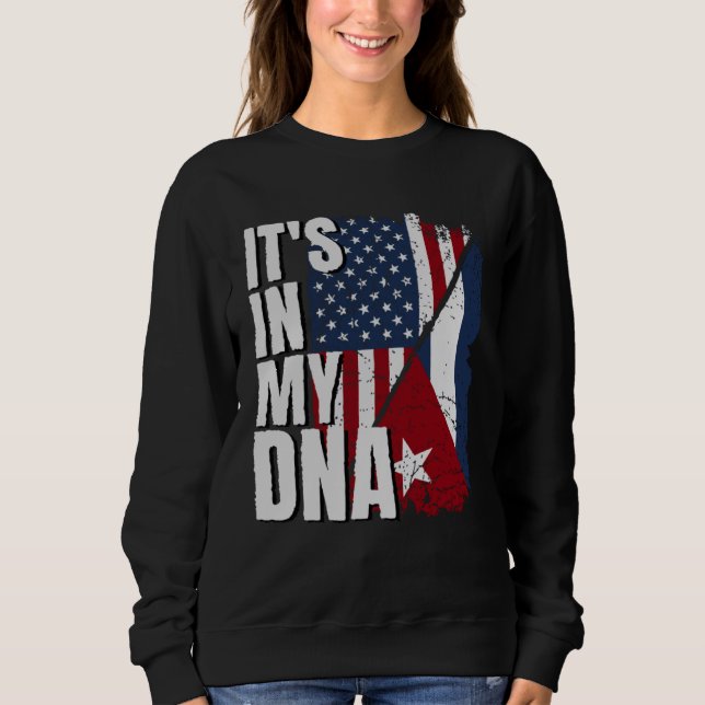 Cuban Pride Cuban American Cuba Flag Sweatshirt (Front)