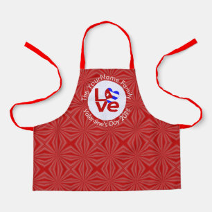 Cuban Red LOVE Flag Personalised  Apron