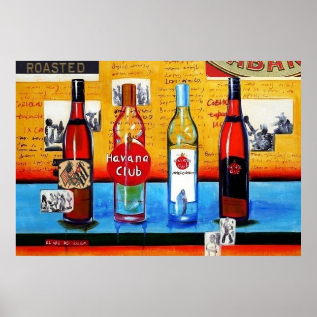 Cuban Rum Art Poster (Front)