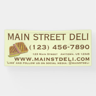 Cuban Sandwich Deli Restaurant Catering Business Banner