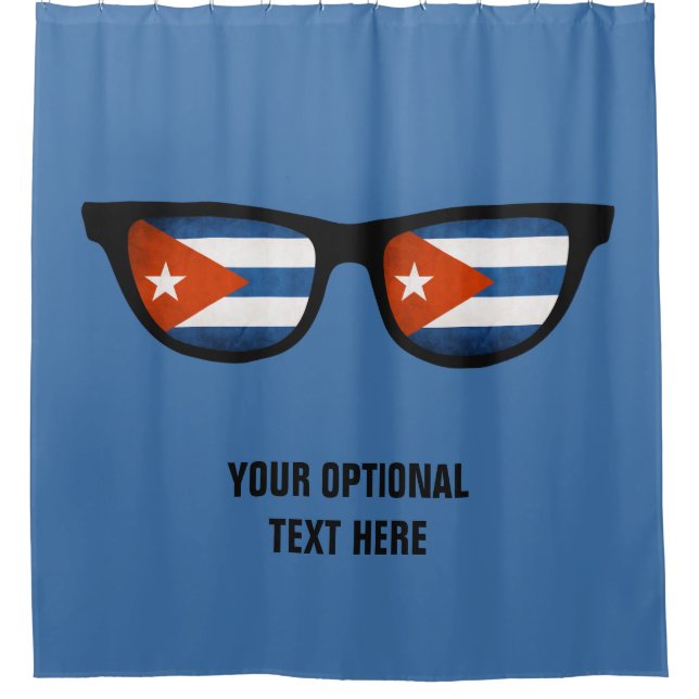 Cuban Shades custom shower curtain (Front)