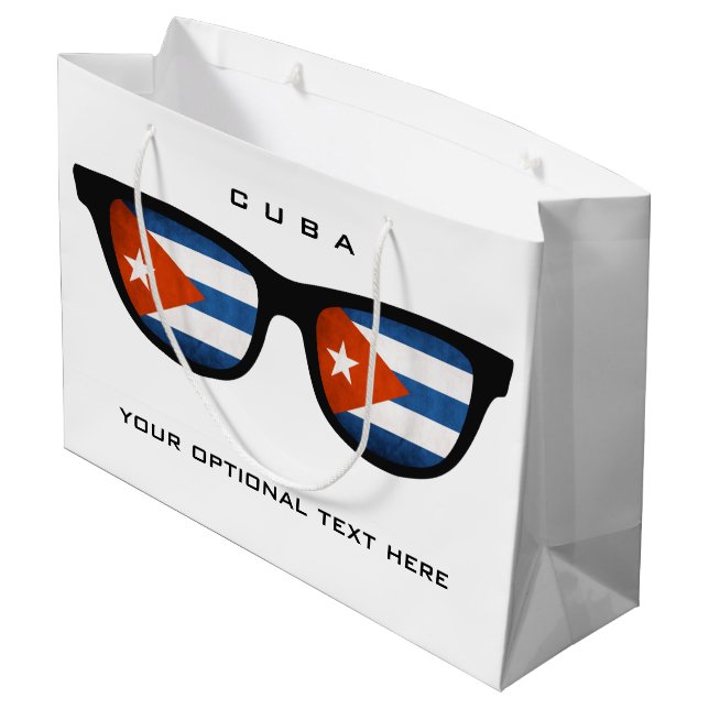 Cuban Shades custom text & colour gift bag (Back Angled)