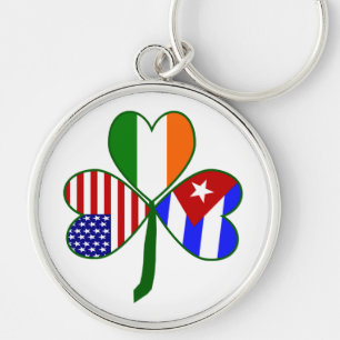 Cuban Shamrock Key Ring