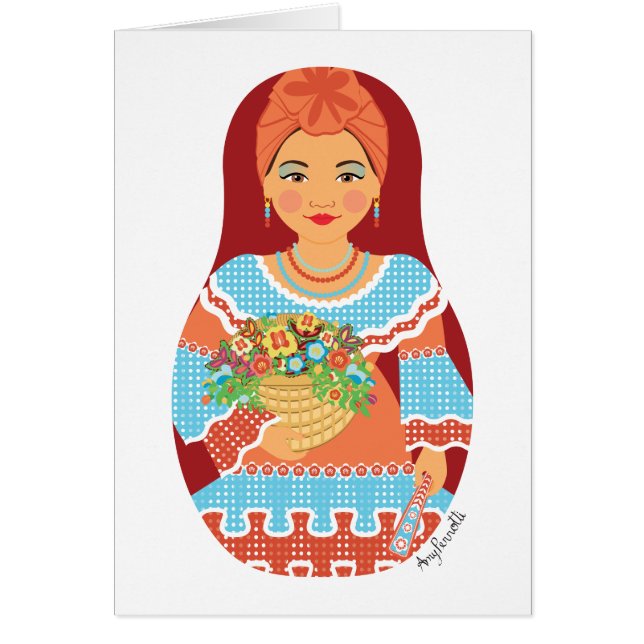 Cuban Sienna Matryoshka Card (Front)