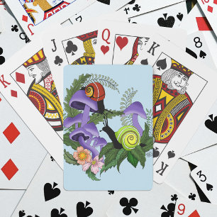 Cuban Snails Purple Mushrooms Playing Cards