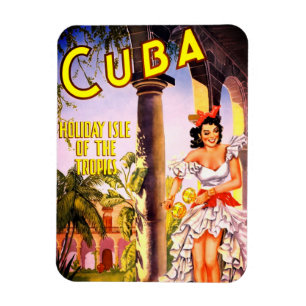 Cuban Travel Poster Magnet