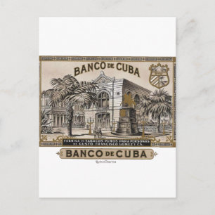 Cuban Vintage Bank of Cuba Postcard