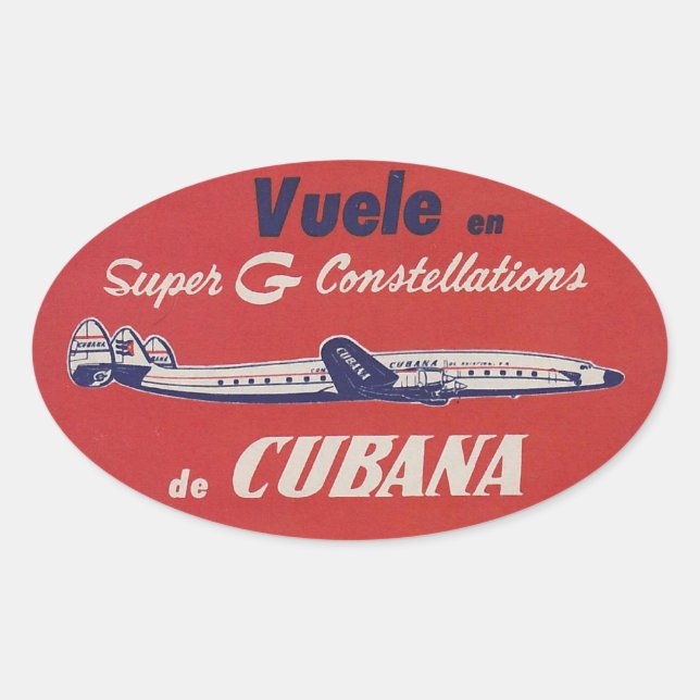 Cubana Constellation Retro Luggage Sticker (Front)