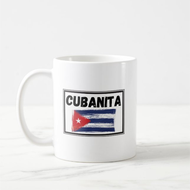 Cubanita Cuban Girl Flag      Coffee Mug (Left)