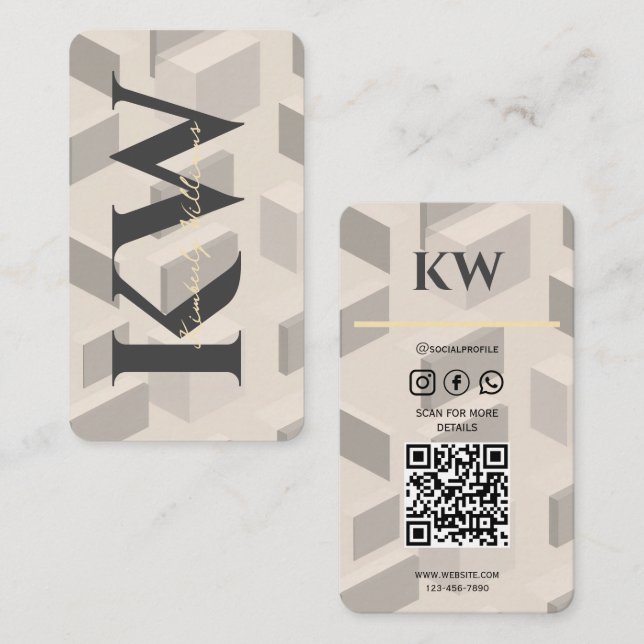 Cube Business Card – Modern & Customisable (Front/Back)