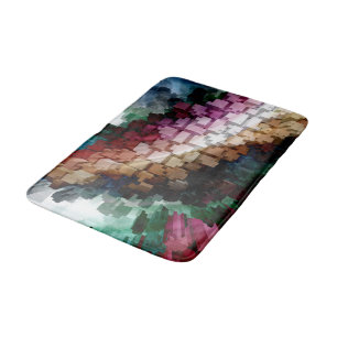 Cube Centric Dark Wind Bath Mat