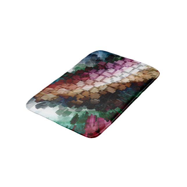Cube Centric Dark Wind Bath Mat (Angled)