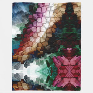 Cube Centric Dark Wind Fleece Blanket