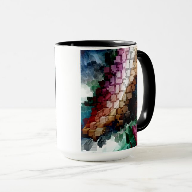 Cube Centric Dark Wind Mug (Front Right)