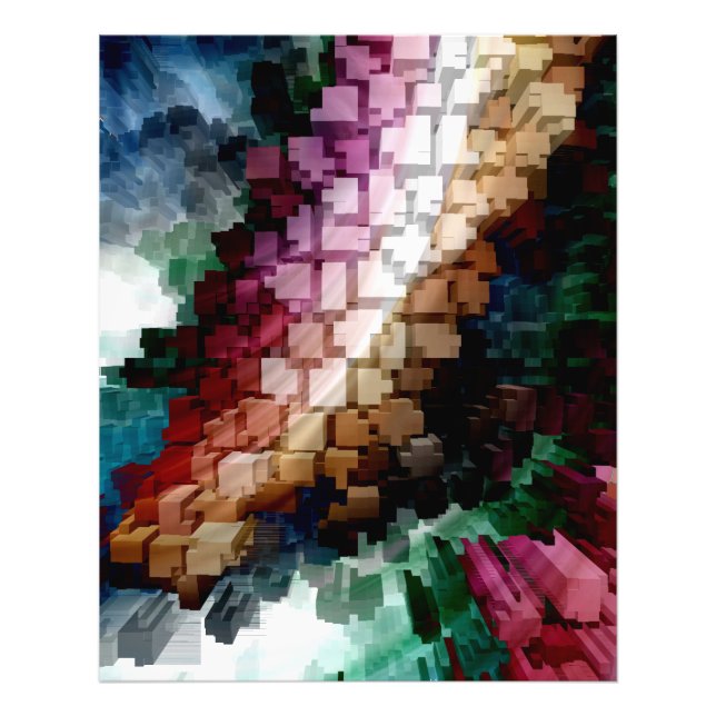 Cube Centric Dark Wind Photo Print (Front)