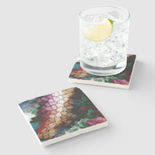 Cube Centric Dark Wind Stone Coaster