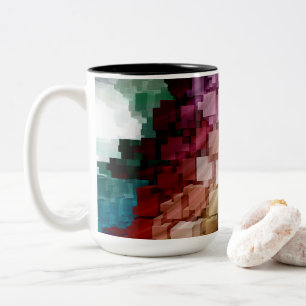 Cube Centric Dark Wind Two-Tone Coffee Mug