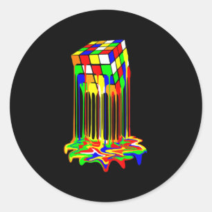 cube colourful awesome graphic  classic round sticker