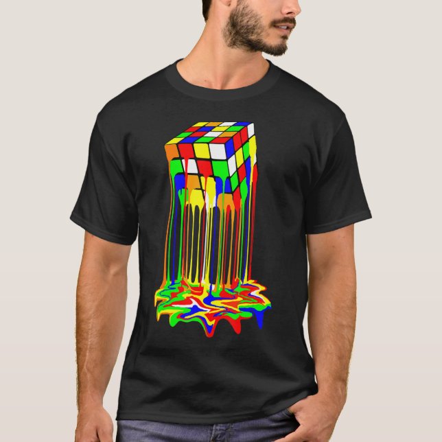 cube colourful awesome graphic  T-Shirt (Front)