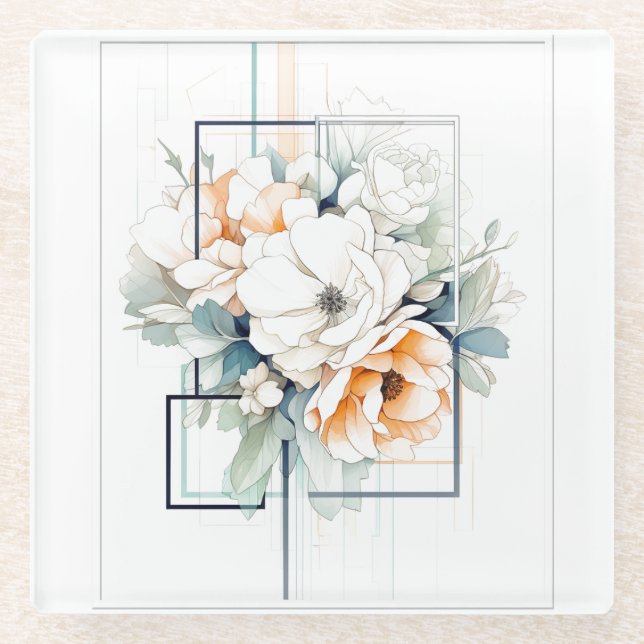 Cube frame Flowers: "My Kitchen" Coaster (Front)