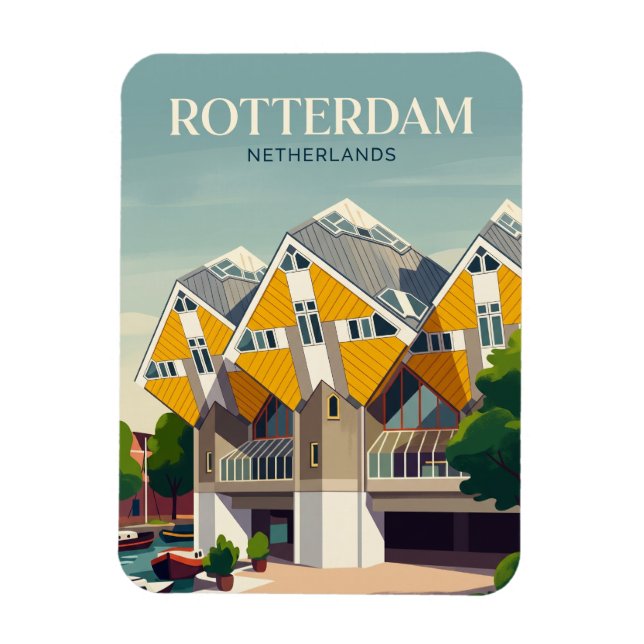 Cube Houses Netherlands Magnet (Vertical)