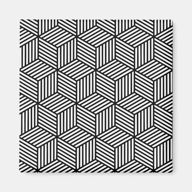 Cube Lines Magnet (Front)
